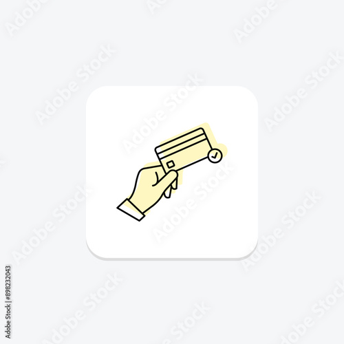 Payment Gateway color shadow thinline icon , vector, pixel perfect, illustrator file