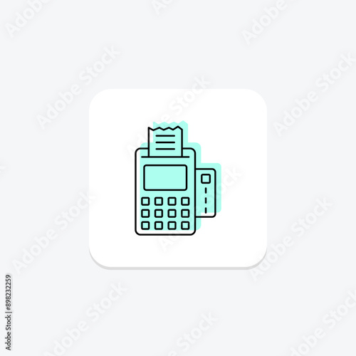 Payment System color shadow thinline icon , vector, pixel perfect, illustrator file