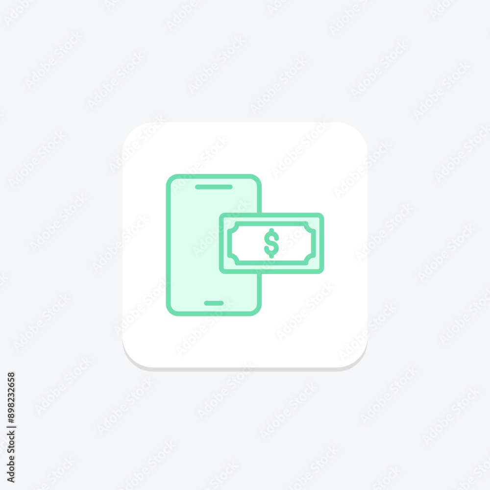 Online Payment duotone line icon , vector, pixel perfect, illustrator file Online Payment duotone line icon , vector, pixel perfect, illustrator file
