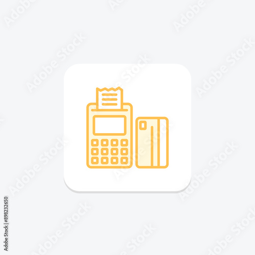 Cashless Payment duotone line icon , vector, pixel perfect, illustrator file