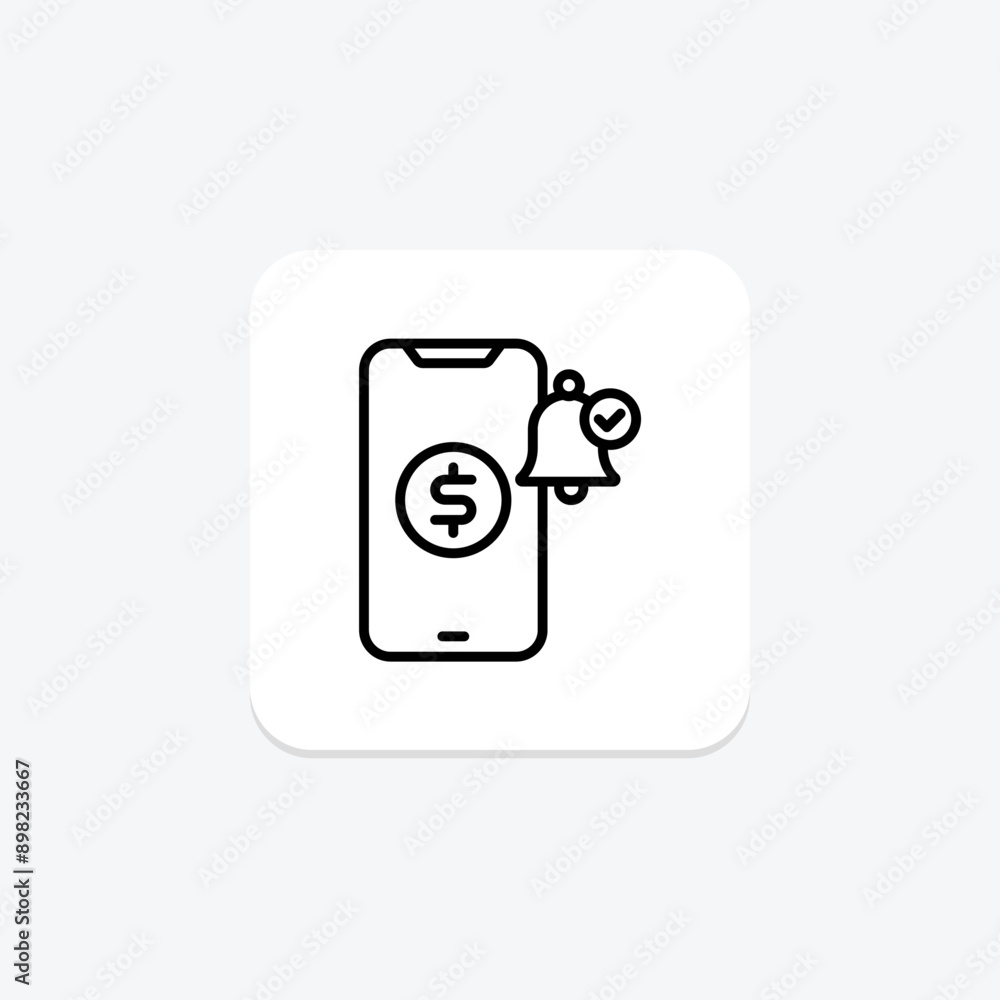 Payment Confirmation line icon , vector, pixel perfect, illustrator file Payment Confirmation line icon , vector, pixel perfect, illustrator file