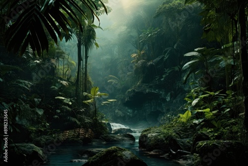 Jungle vegetation landscape outdoors. © Rawpixel.com