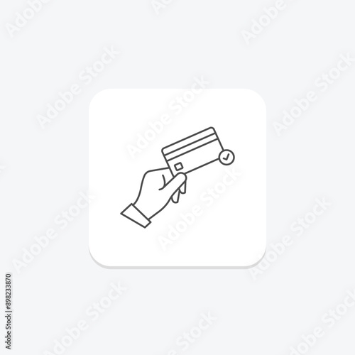 Payment Gateway thinline icon , vector, pixel perfect, illustrator file