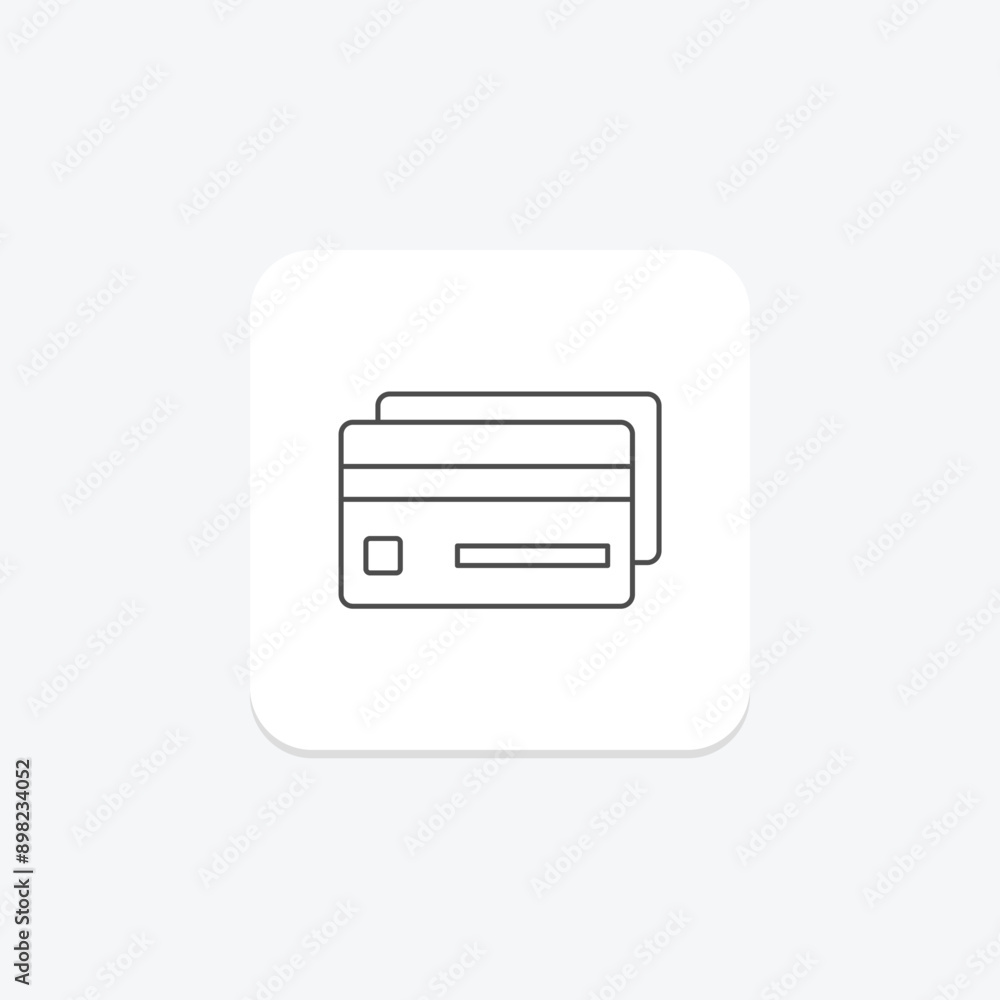 Payment Card thinline icon , vector, pixel perfect, illustrator file Payment Card thinline icon , vector, pixel perfect, illustrator file