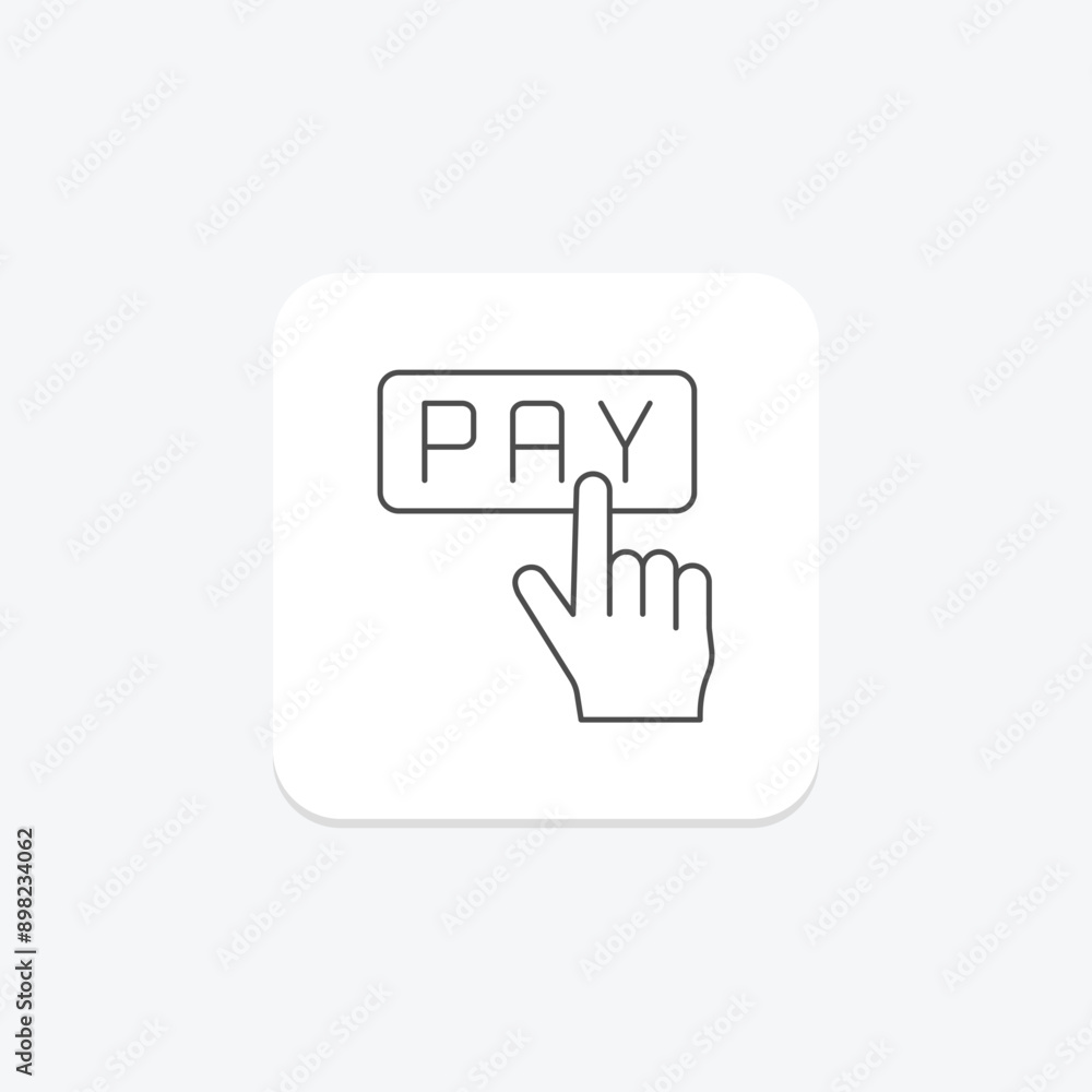 Payment Button thinline icon , vector, pixel perfect, illustrator file Payment Button thinline icon , vector, pixel perfect, illustrator file
