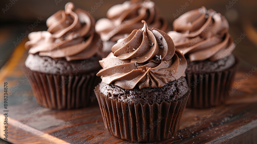 Chocolate cupcakes with rich frosting Chocolate cupcakes with rich frosting
