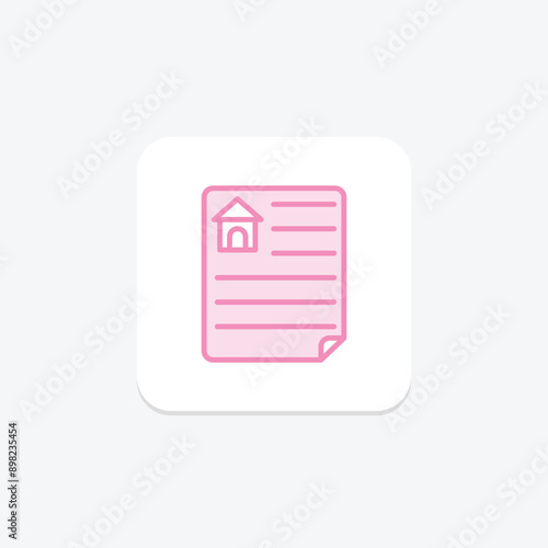 Property Paper duotone line icon , vector, pixel perfect, illustrator file