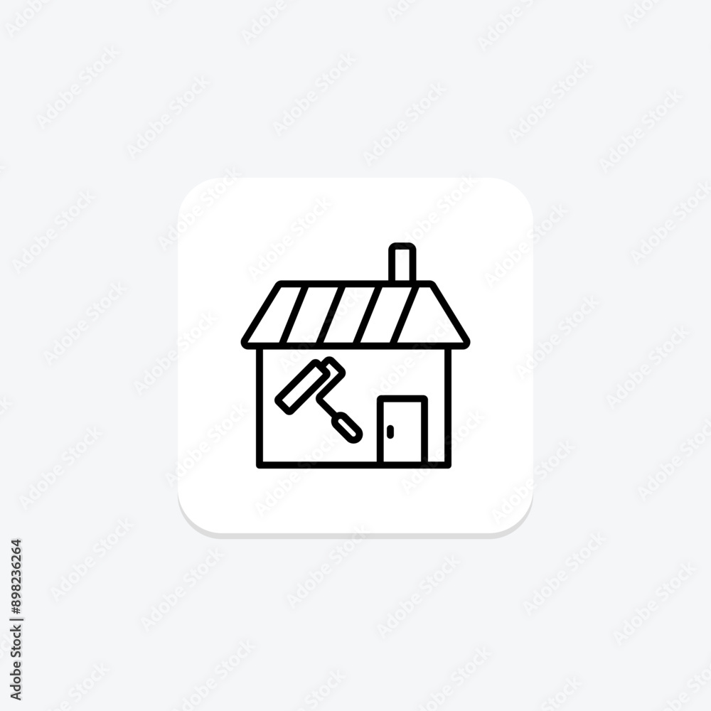 Home improvement line icon , vector, pixel perfect, illustrator file Home improvement line icon , vector, pixel perfect, illustrator file