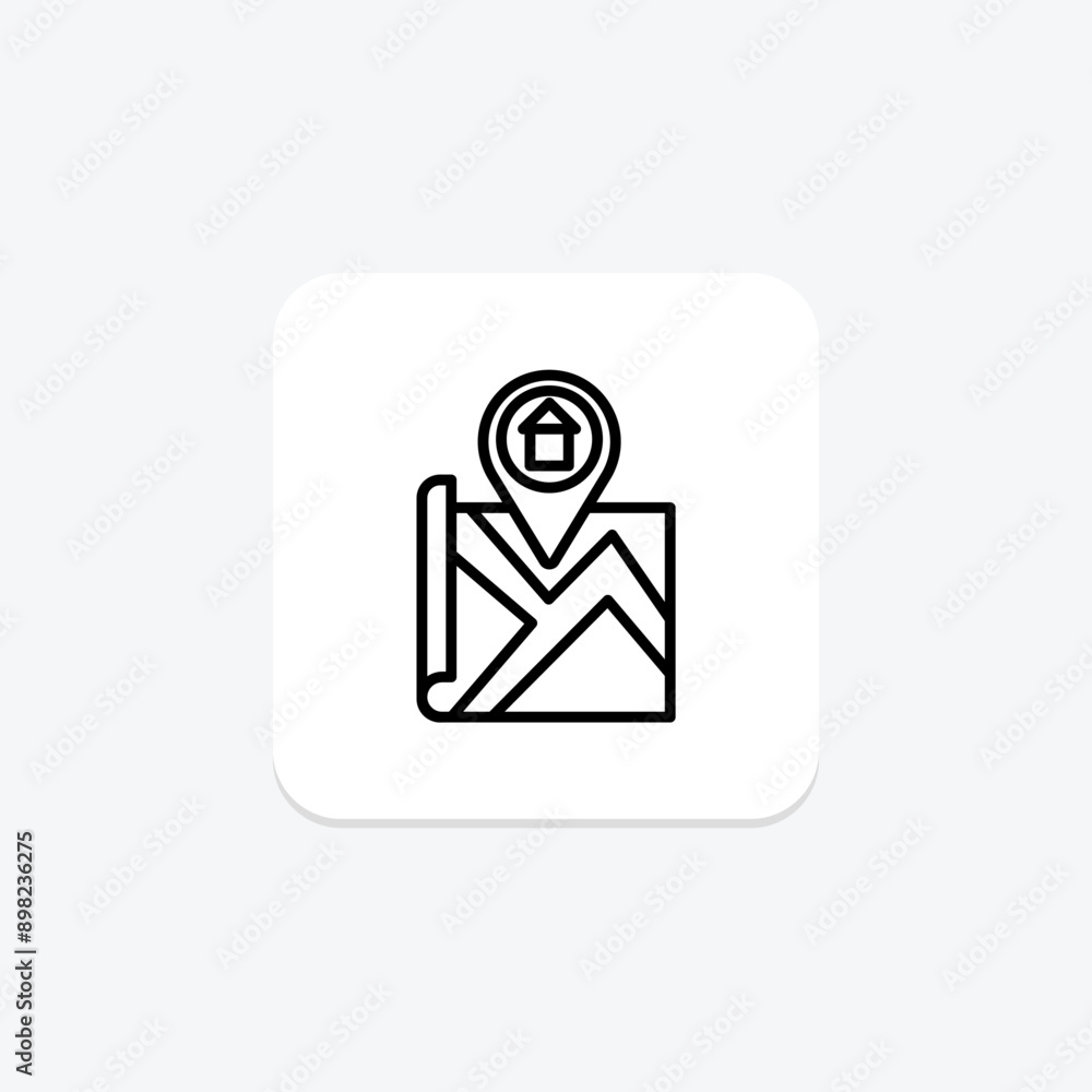 Real estate navigator line icon , vector, pixel perfect, illustrator file Real estate navigator line icon , vector, pixel perfect, illustrator file