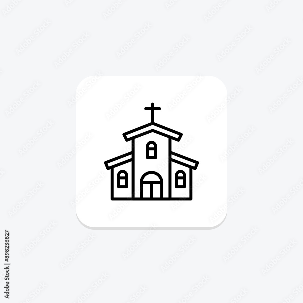 Church line icon , vector, pixel perfect, illustrator file Church line icon , vector, pixel perfect, illustrator file