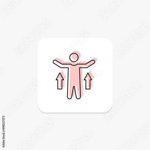 Self Realization color shadow thinline icon , vector, pixel perfect, illustrator file