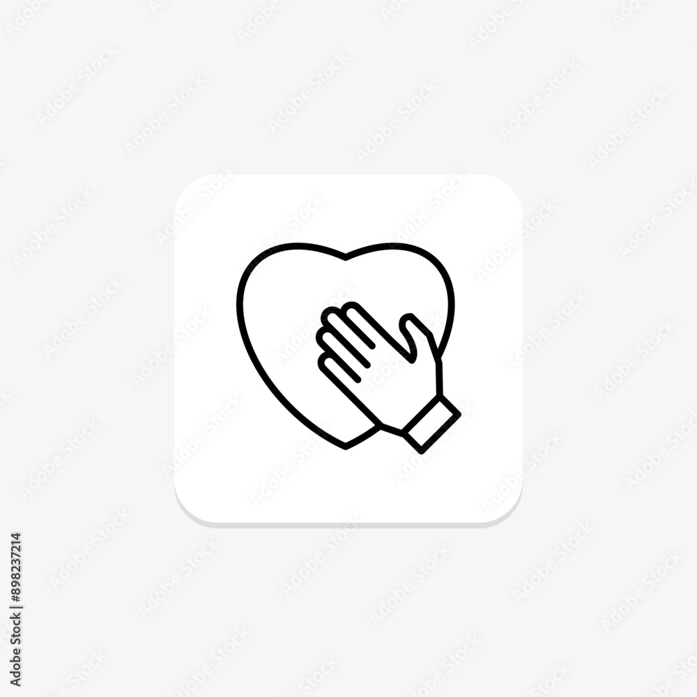 Fototapeta premium Self Honesty line icon , vector, pixel perfect, illustrator file