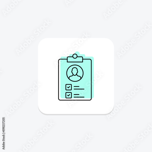 Self Assessment color shadow thinline icon , vector, pixel perfect, illustrator file