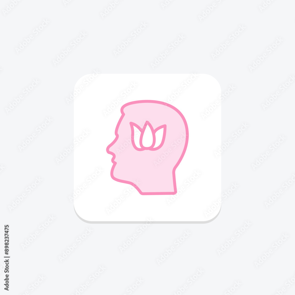Mindfulness duotone line icon , vector, pixel perfect, illustrator file Mindfulness duotone line icon , vector, pixel perfect, illustrator file