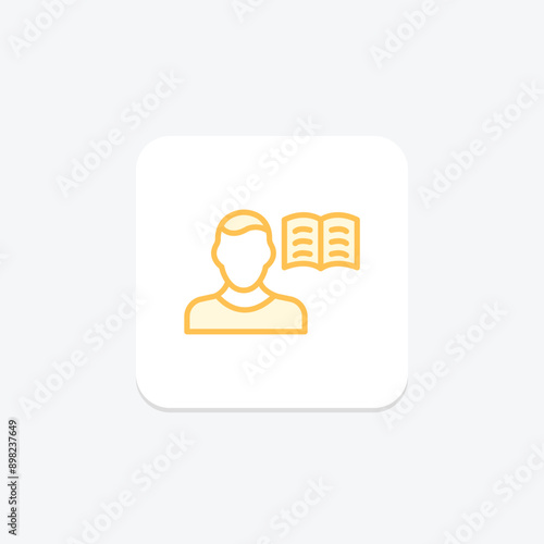 Self Knowledge duotone line icon , vector, pixel perfect, illustrator file