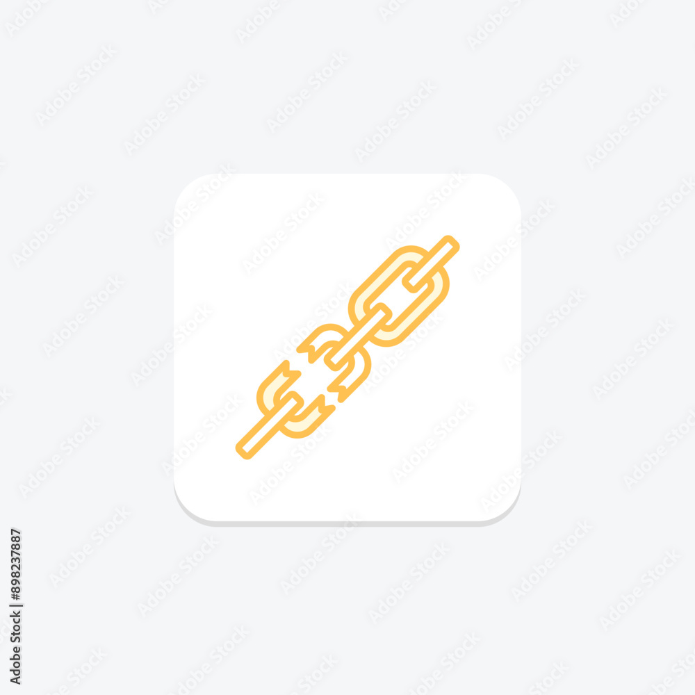 Break Chain duotone line icon , vector, pixel perfect, illustrator file Break Chain duotone line icon , vector, pixel perfect, illustrator file
