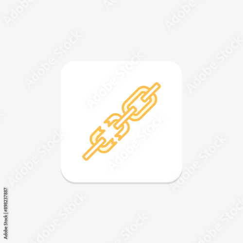Break Chain duotone line icon , vector, pixel perfect, illustrator file