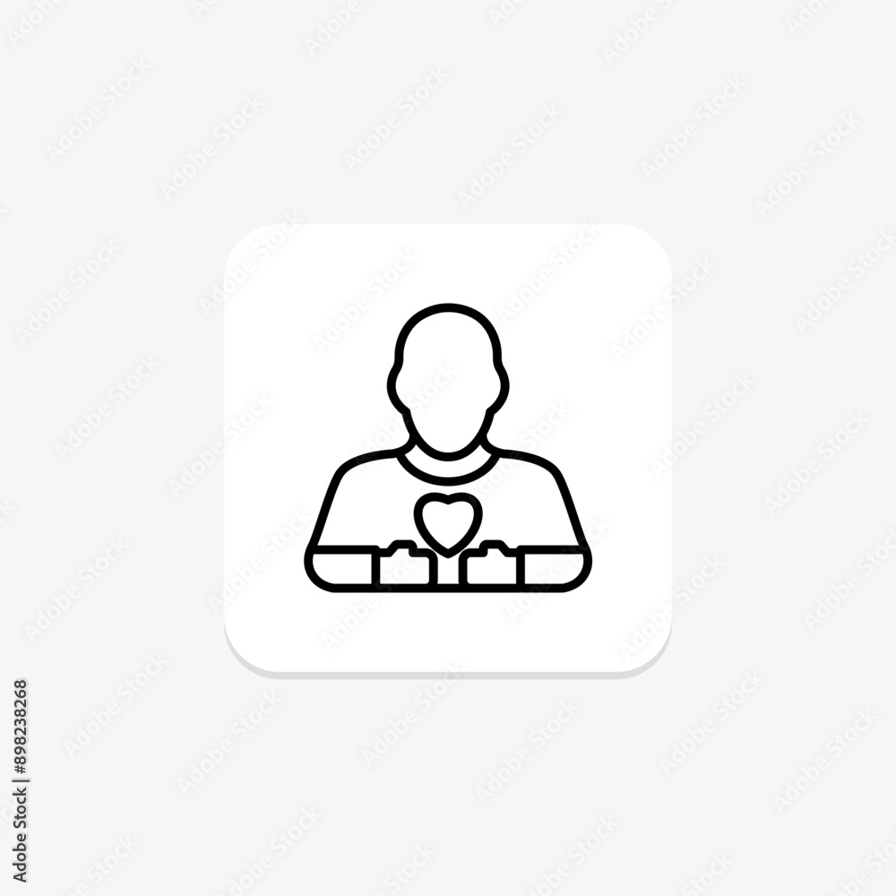 Self Acceptance line icon , vector, pixel perfect, illustrator file Self Acceptance line icon , vector, pixel perfect, illustrator file