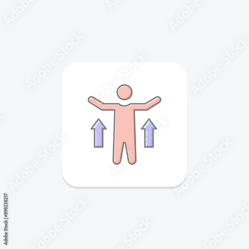 Self Realization lineal color icon , vector, pixel perfect, illustrator file