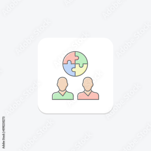 Self Understanding lineal color icon , vector, pixel perfect, illustrator file