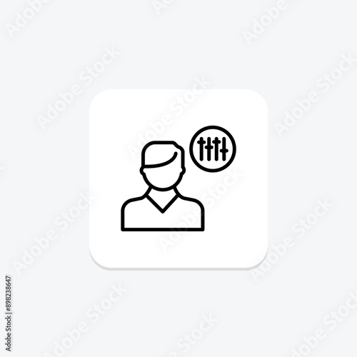 Self Control line icon , vector, pixel perfect, illustrator file