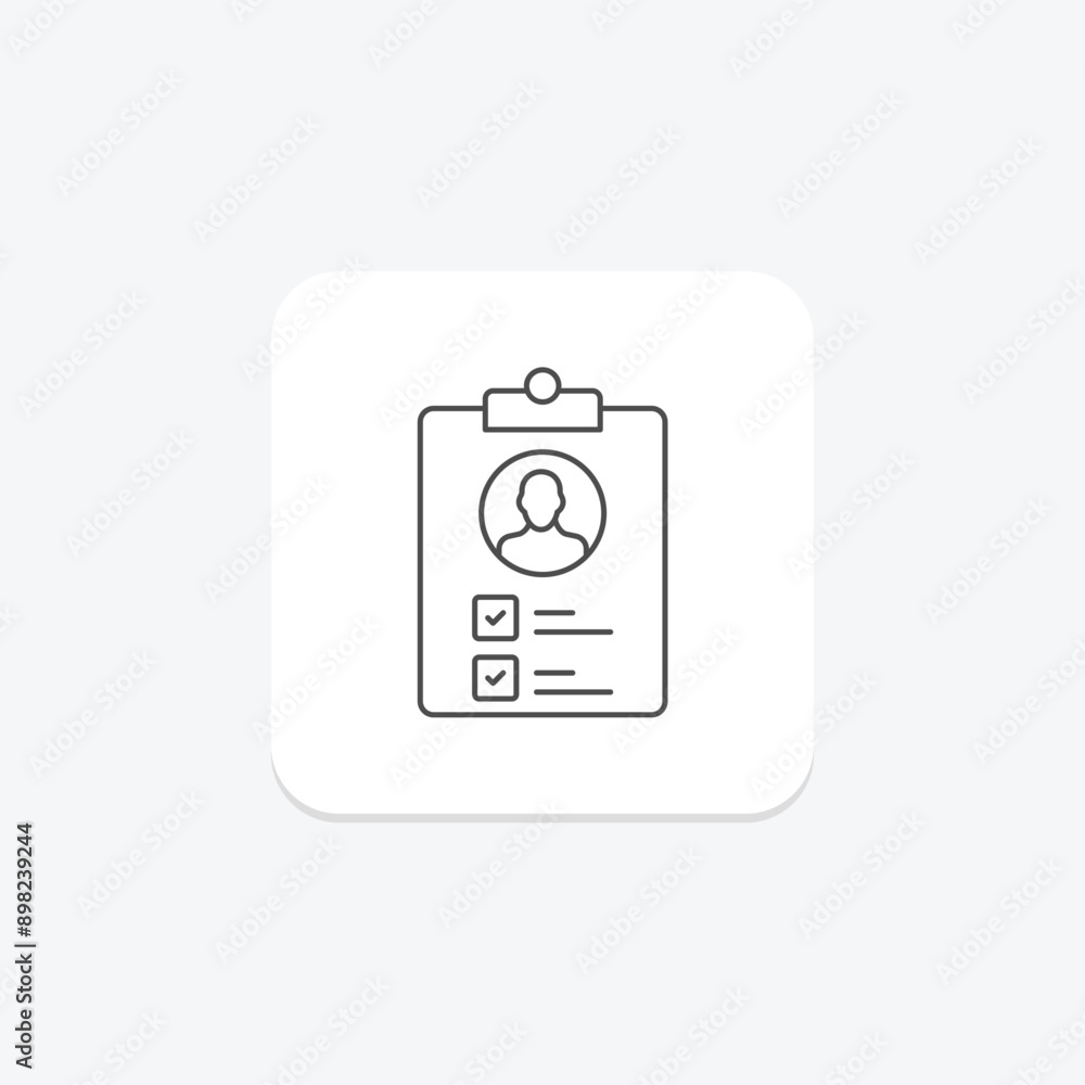 Self Assessment thinline icon , vector, pixel perfect, illustrator file Self Assessment thinline icon , vector, pixel perfect, illustrator file