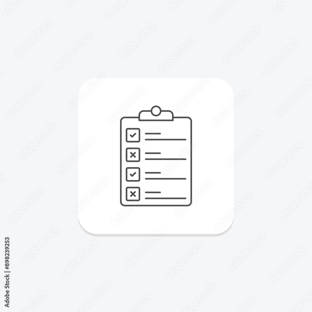Self Evaluation thinline icon , vector, pixel perfect, illustrator file Self Evaluation thinline icon , vector, pixel perfect, illustrator file