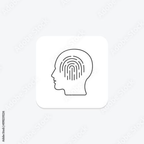 Self Identity thinline icon , vector, pixel perfect, illustrator file