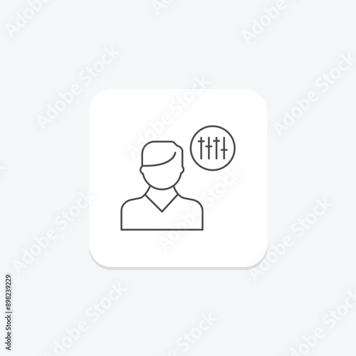 Self Control thinline icon , vector, pixel perfect, illustrator file