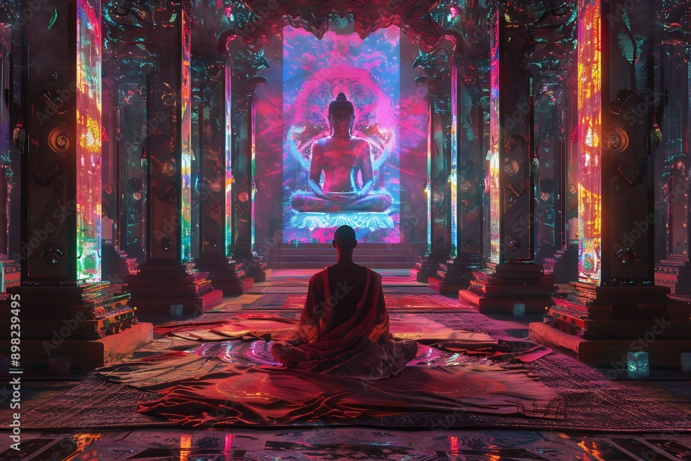 An illustration representing the Shambhala Awakening System, a spiritual practice focusing on enlightenment, inner peace, and personal growth. The scene depicts serene imagery An illustration representing the Shambhala Awakening System, a spiritual practice focusing on enlightenment, inner peace, and personal growth. The scene depicts serene imagery