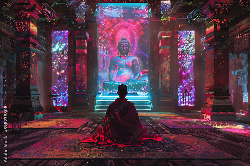 An illustration representing the Shambhala Awakening System, a spiritual practice focusing on enlightenment, inner peace, and personal growth. The scene depicts serene imagery and symbols associated w An illustration representing the Shambhala Awakening System, a spiritual practice focusing on enlightenment, inner peace, and personal growth. The scene depicts serene imagery and symbols associated w