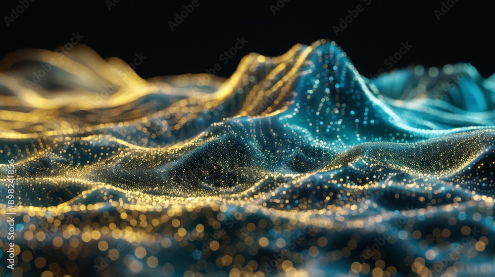 Abstract background showing wavy surface forming hills and valleys Abstract background showing wavy surface forming hills and valleys