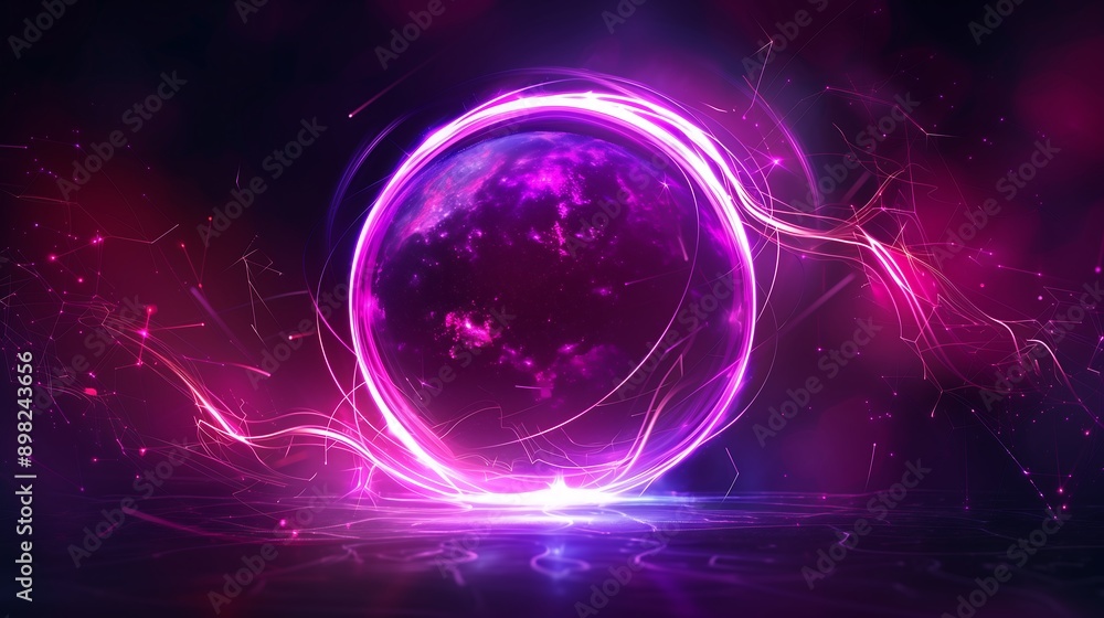 Obraz premium Abstract Orb with Glowing Light