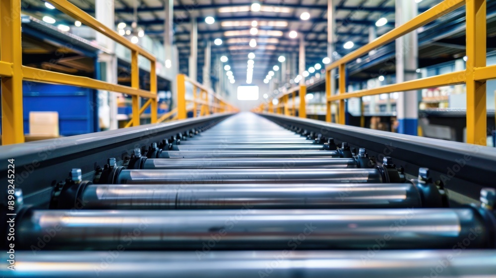 Roller conveyor belts in large industrial plants Roller conveyor belts in large industrial plants