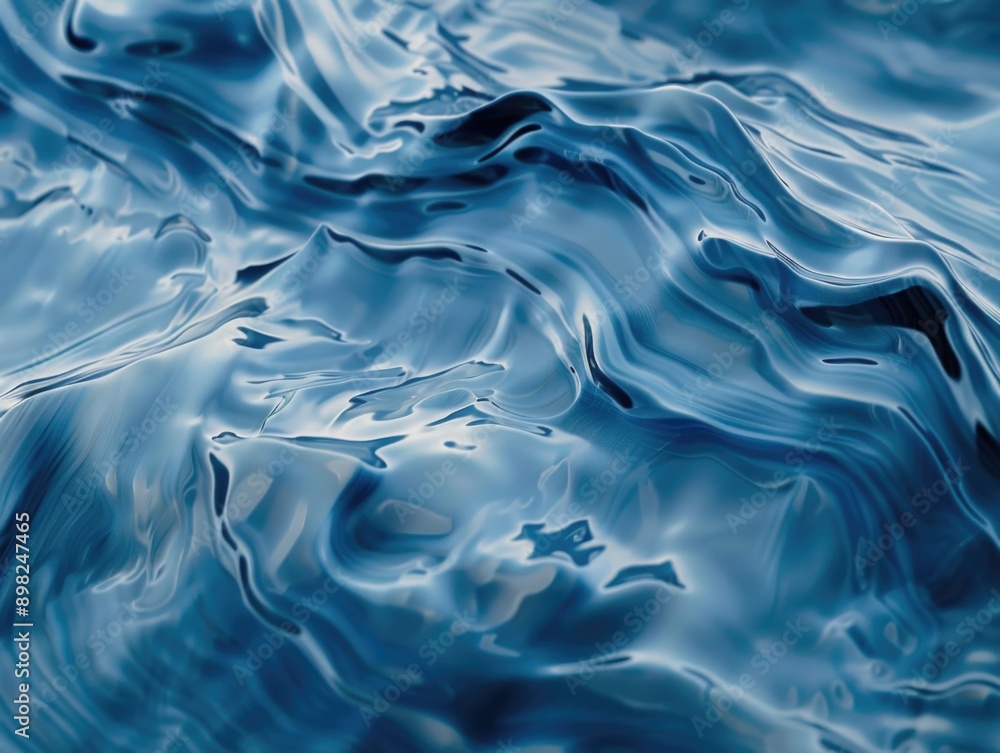 Close-up view of calm blue water surface with subtle ripples Close-up view of calm blue water surface with subtle ripples