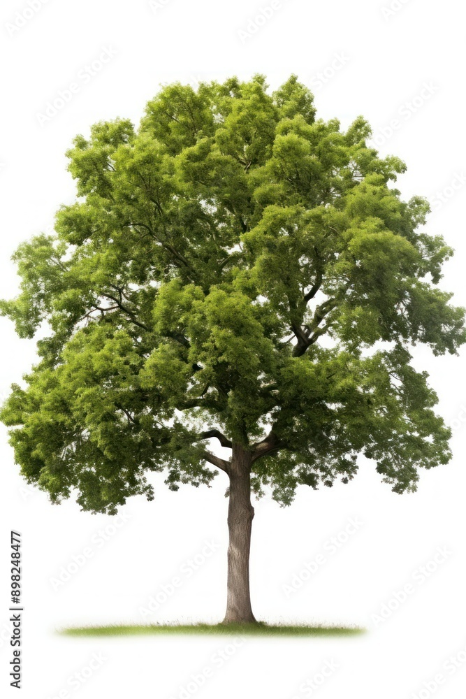 Oak tree plant white background tranquility. . Oak tree plant white background tranquility. .