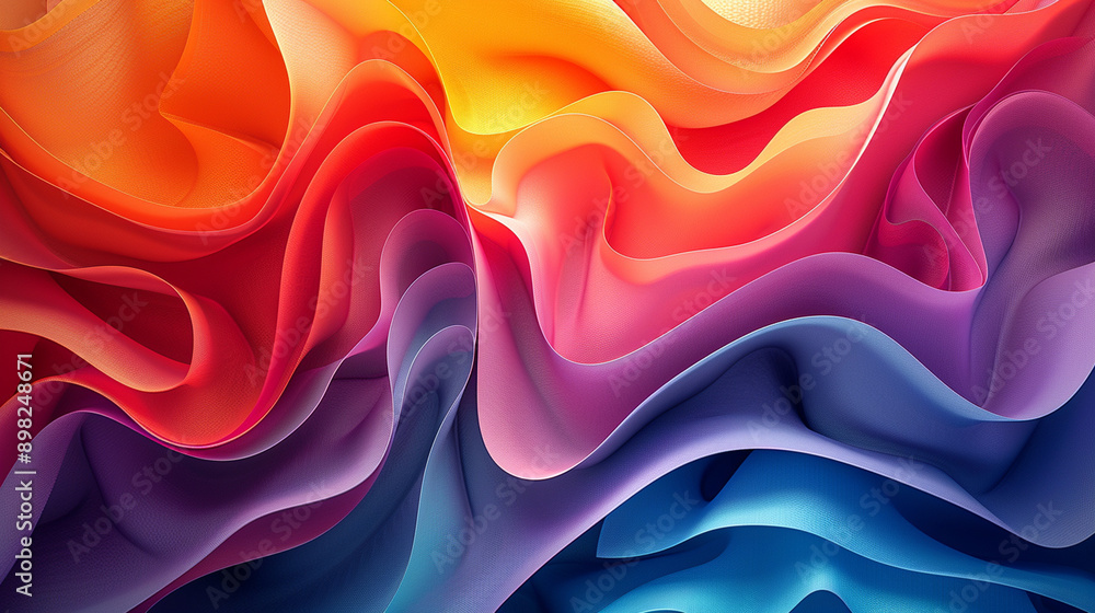 Fototapeta premium Immerse in the vibrant world of abstract art with these stunning graphics, showcasing dynamic waves of color and intricate patterns, perfect for adding a touch of creativity and energy to any project
