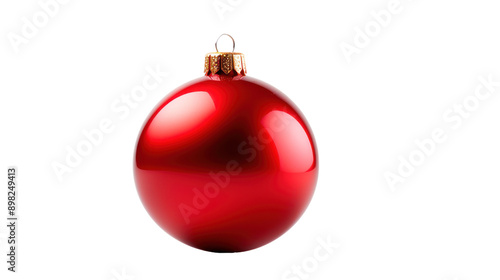 A Christmas tree isolated on transparent and white background