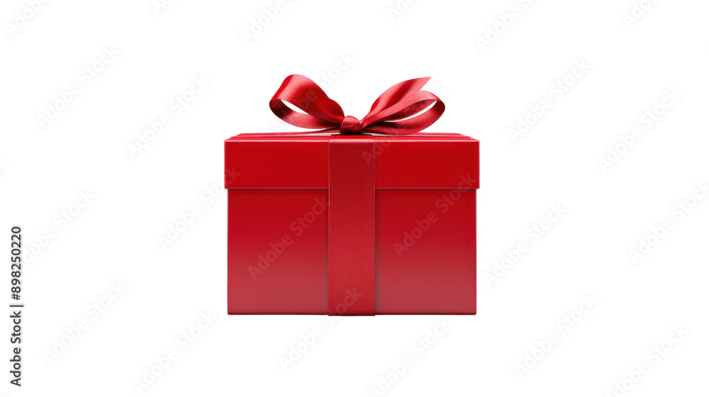 Red gift box isolated on white background Red gift box isolated on white background