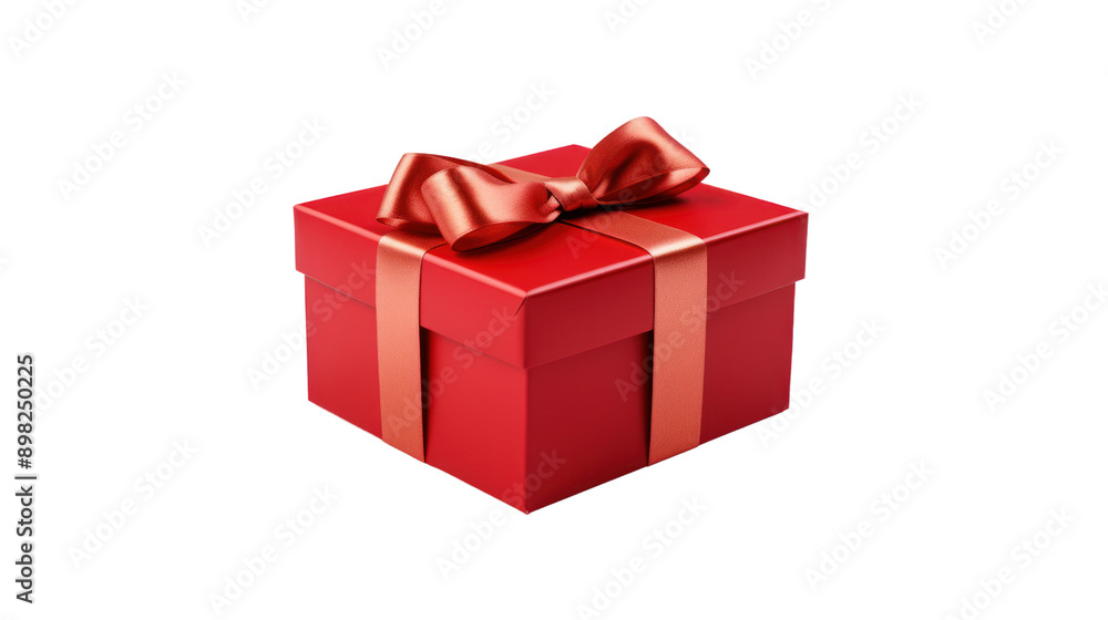 Red gift box isolated on white background Red gift box isolated on white background