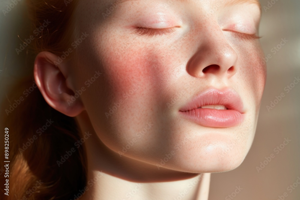 Obraz premium Skin contemplation relaxation hairstyle.