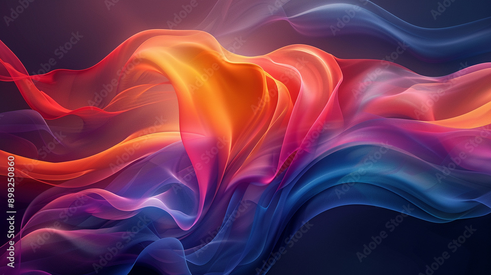 Obraz premium Immerse in the vibrant world of abstract art with these stunning graphics, showcasing dynamic waves of color and intricate patterns, perfect for adding a touch of creativity and energy to any project
