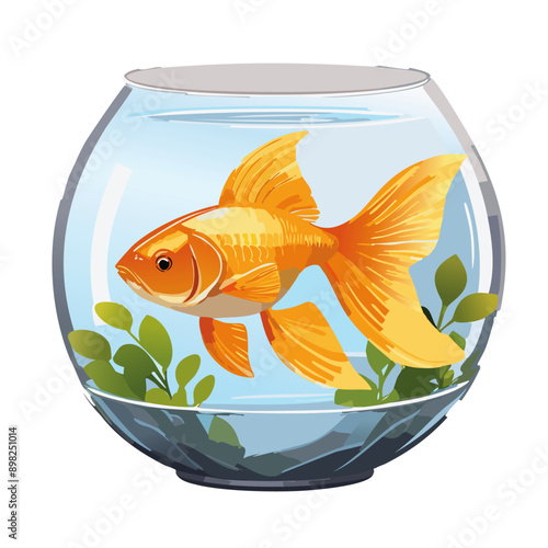 gold fish in a bowl 