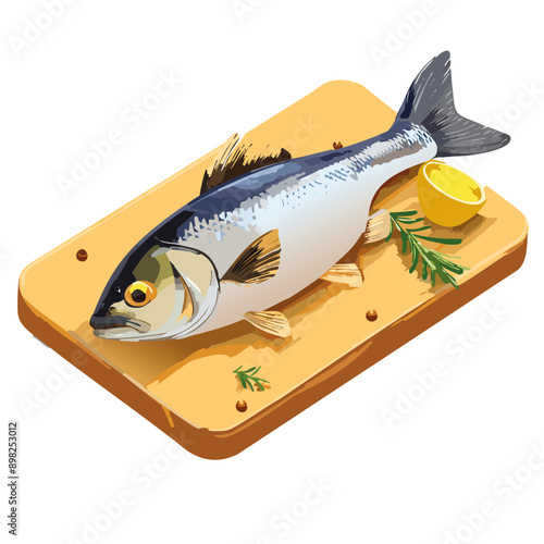 Fish on a cutting board 