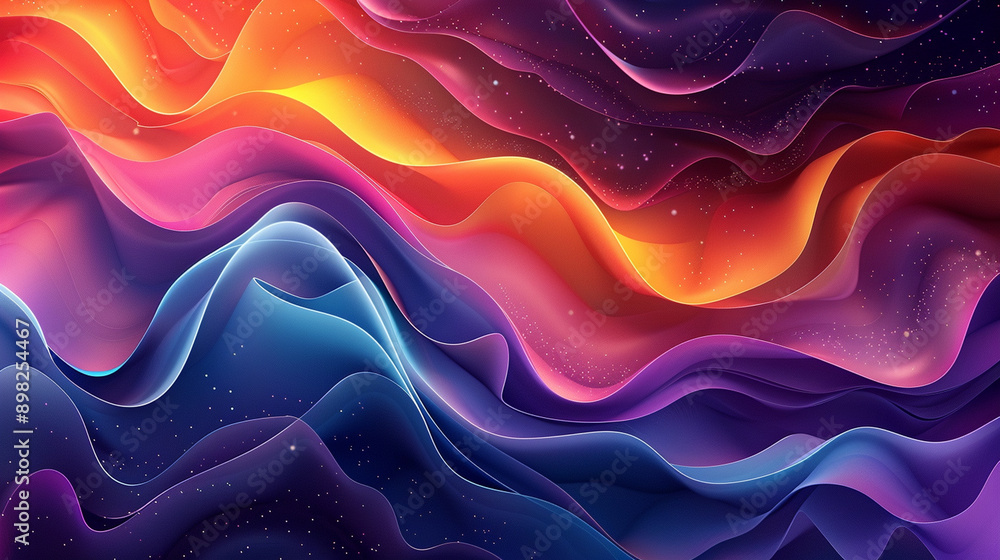 Obraz premium Immerse in the vibrant world of abstract art with these stunning graphics, showcasing dynamic waves of color and intricate patterns, perfect for adding a touch of creativity and energy to any project
