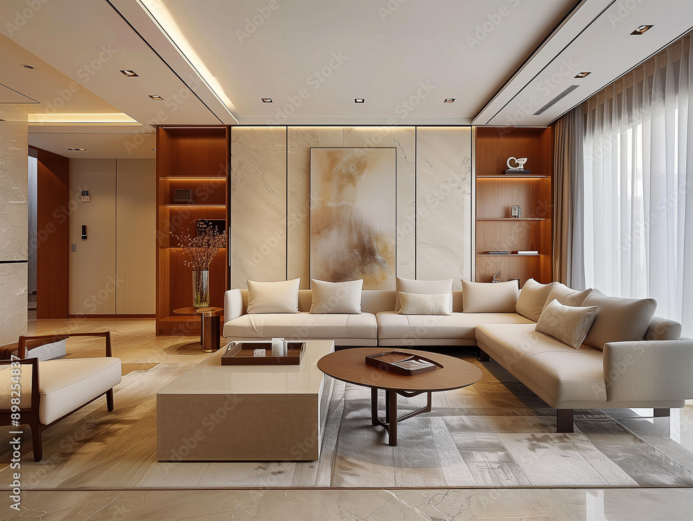 Fototapeta premium Wohnzimmer im skandinavischen Stil