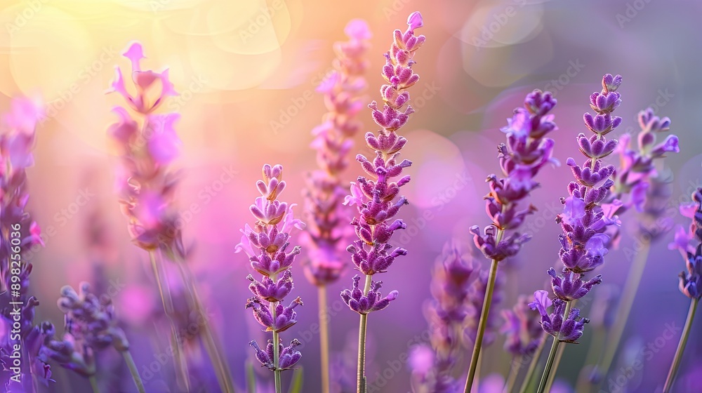 Fototapeta premium flowers in a lavender field. Selective focus.