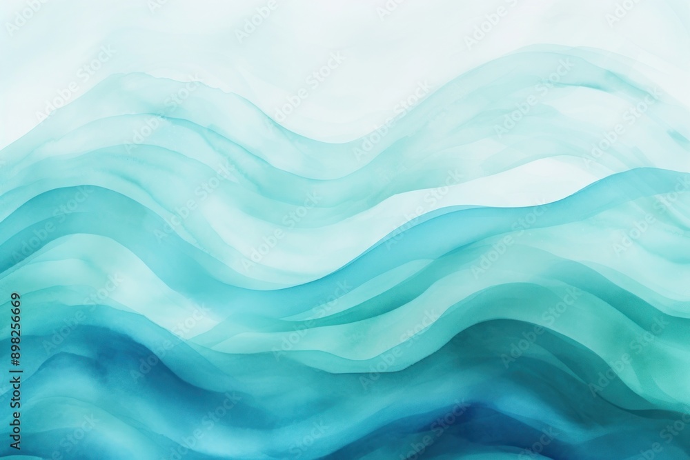 Fototapeta premium Watercolor background turquoise backgrounds nature.