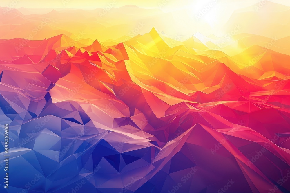 Radiant polygon structure, Vibrant diamond-patterned abstract background in various colors, AI generated Radiant polygon structure, Vibrant diamond-patterned abstract background in various colors, AI generated