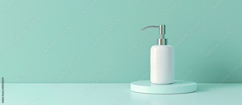 Dispenser available for shower gel or soap with empty area for text next to it for custom messages. Creative banner. Copyspace image Dispenser available for shower gel or soap with empty area for text next to it for custom messages. Creative banner. Copyspace image